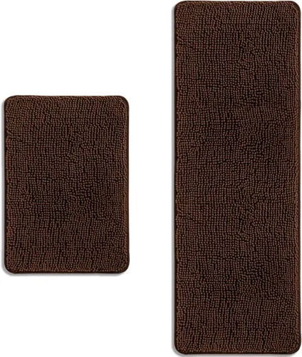 Miniatura 354 de Alfombra de baño pequeña de 12 x 18 pulgadas, lavable y absorbente, antideslizante, alfombra de baño de felpilla gruesa y suave para baño, ducha