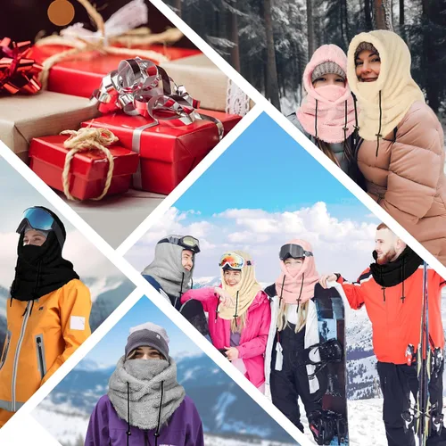 Miniatura 7 de Balaclava, Winter Face Mask for Men Women Hat Neck, Windproof Fleece Ski Mask Warm Face Cover Scarf Sporty Street Fashion