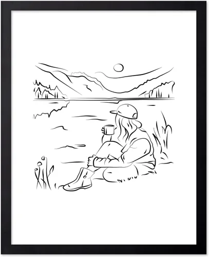 Miniatura 11 de Poster Master Póster de peonías – Estampado de flores retro – Ilustración floral – Ilustración en blanco y negro – Diseño de línea y abstracto