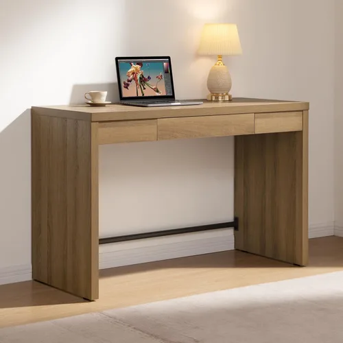 Miniatura 10 de SICOTAS Mesa de Escritorio para Computadora - Mesa de Estudio de Madera de 47 Pulgadas para Dormitorio, Escritorio de Oficina Estilo Granja