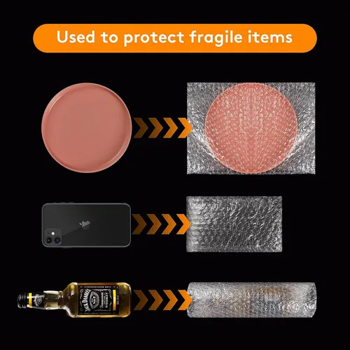 Miniatura 4 de 100 bolsas de burbujas transparentes, 8 x 12 pulgadas, bolsa de burbujas para embalaje y envío, bolsas protectoras de burbujas de doble capa