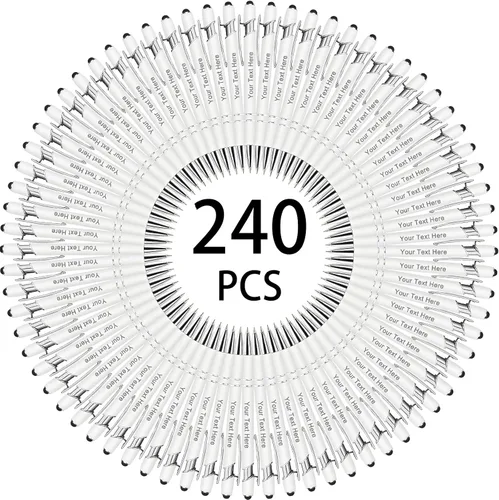 Miniatura 59 de Hasta 500 bolígrafos personalizados a granel, bolígrafo grabado personalizado con punta de lápiz capacitivo, carcasa multicolor retráctil, bolígrafo