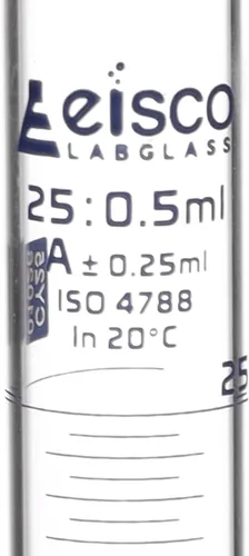 Miniatura 2 de Cilindro graduado, 0.8 fl oz - Tolerancia Clase A ±0.0.8 fl oz - Base hexagonal - Graduaciones azules - Vidrio de borosilicato 3.3 - Eisco Labs
