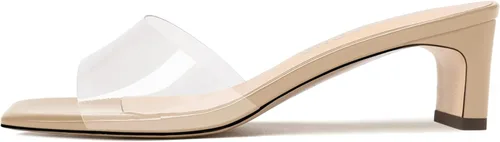 Miniatura 2 de WAYDERNS Sandalias de tacón bajo con puntera cuadrada para mujer, con tacón bajo, de 2 pulgadas
