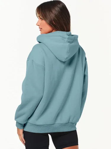 Miniatura 3 de ANRABESS Sudaderas con capucha y cremallera para mujer, de manga larga, sudaderas de gran tamaño, forro polar Y2K, con bolsillos, ropa de otoño