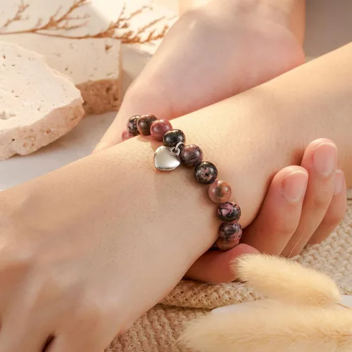 Miniatura 2 de HGDEER Valentines Gifts for Women, Natural Stone Bracelet for Mom Grandma Aunt Mother in Law Nana Boyfriend Mom