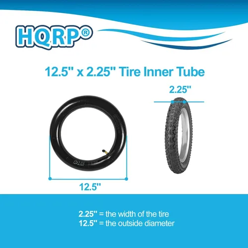 Miniatura 5 de HQRP Tubo interior de neumático de 12.5 x 2.25 pulgadas con válvula en ángulo para bicicletas de bolsillo, scooters de gas, scooters eléctricos