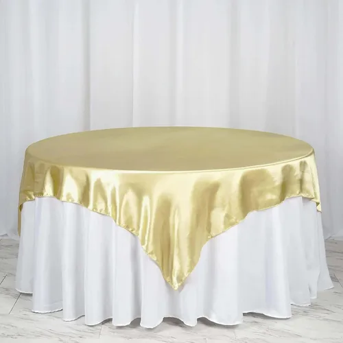 Miniatura 29 de Efavormart Paquete de 5 Sobremanteles Cuadrados de Satén de 60" para Decoraciones de Mesa de Bodas, Catering y Fiestas, Cubierta de Mantel Negro