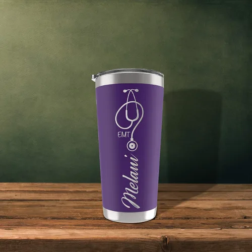 Miniatura 4 de Vaso de enfermera personalizado de 20 onzas con tapa, ejército, grabado con láser, regalos de agradecimiento para enfermeras, regalos de graduación