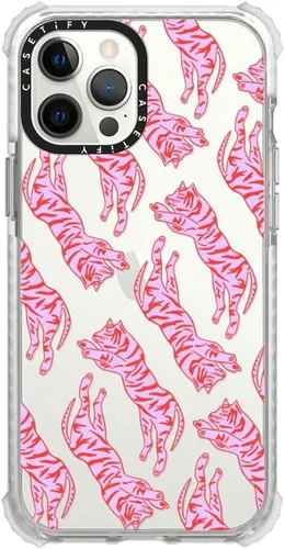 Miniatura 8 de CASETiFY Ultra Impact - Funda para iPhone 12 Pro Max (protección contra caídas de 9.8 pies), estampado de vaca, transparente