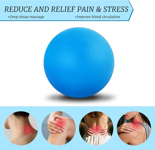 Miniatura 4 de ZUFECY Pelota de yoga para liberación, bola de terapia de silicona de 2.5 pulgadas, masaje de tejido profundo para dolor de pies, hombros y espalda