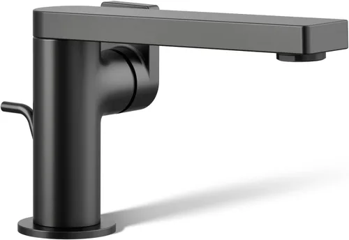 Kohler 73167-4-BL Composed Grifo de lavabo de baño de una sola manija con manija de palanca, 1.2 gpm, negro mate Mate negro