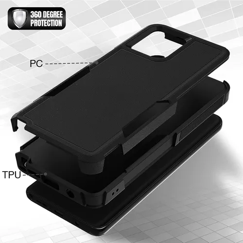 Miniatura 4 de Funda para Moto G Stylus 5G 2023: funda protectora de doble capa resistente para teléfono celular, a prueba de golpes, con protector de pantalla