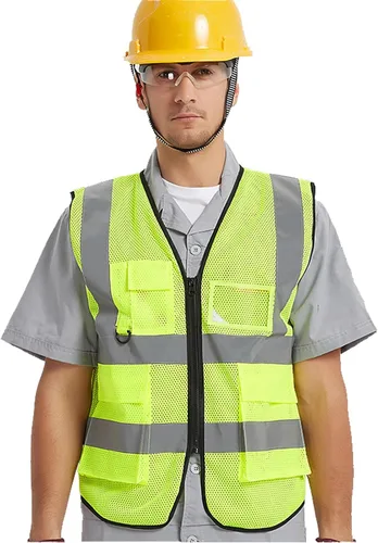 Miniatura 3 de BeautyWill Chaleco de seguridad personalizado con logotipo Clase 2 Chaleco reflectante de alta visibilidad Chaleco de trabajo protector
