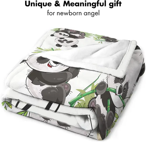 Miniatura 7 de Manta de bebé panda personalizada, manta de bebé safari, manta de bebé de animales de la selva, manta de bebé bosque, manta de animal del zoológico