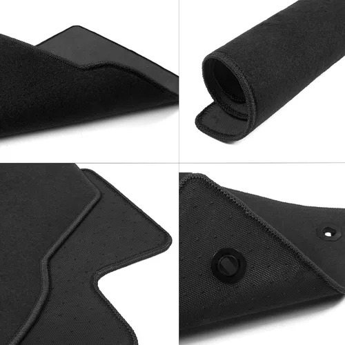 Miniatura 6 de IKON MOTORSPORTS, Alfombrillas compatibles con Toyota Camry 2018-2024, alfombra de nailon negro delantera y trasera, juego de 4 piezas, 2019 2020