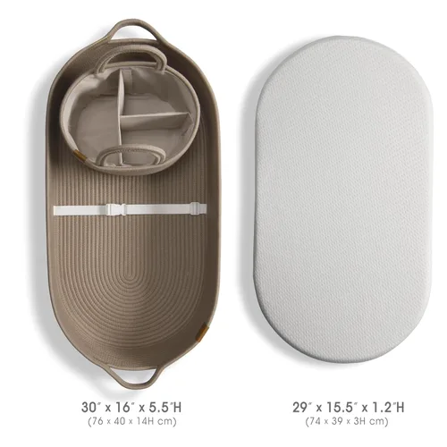Miniatura 2 de Cesta cambiador de bebé incluye pañalera, suave e impermeable, de doble cubierta, portátil, cambiador para tocador y cambiador, regalo para baby