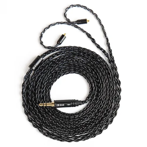 Miniatura 39 de H HIFIHEAR Cable de repuesto mejorado para auriculares, 8 núcleos, cable de cobre chapado en plata con cable IEM de 2 pines de 0.031 in para UM3X