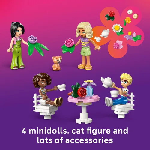 Miniatura 5 de LEGO Friends Café de Plantas y Tienda de Flores Juego de Construcción para Juguete de Imitación - Juego de Construcción con 4 Minimuñecas y Juguete