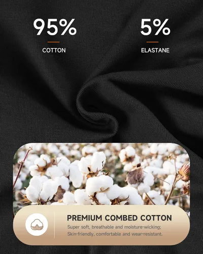 Miniatura 5 de PULIOU Ropa interior para mujer, paquete de 3, ropa interior elástica de algodón de cintura alta para mujer hipster posparto