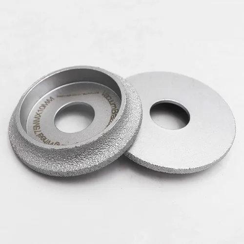 Miniatura 6 de SHDIATOOL 3 Pulgadas/75mm Rueda de Diamante de Perfil Manual Altura 10mm Demi-bullnose Borde de Molienda para Piedra Mármol Granito Roca