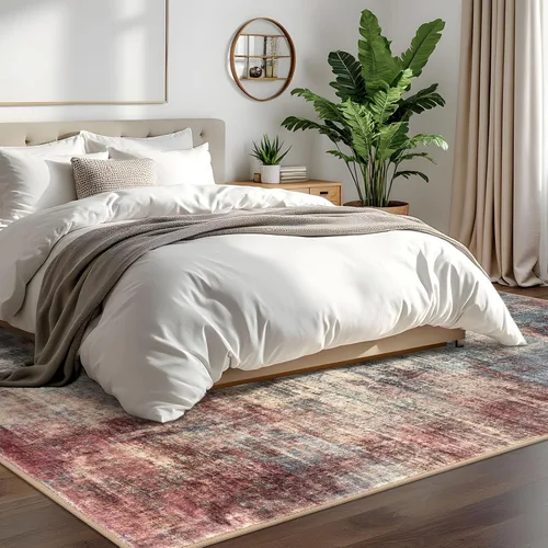 Miniatura 1178 de IOHOUZE Alfombra abstracta lavable de 3 x 12 pies para pasillos, antideslizante para cocina, camino de entrada de lana sintética para interiores