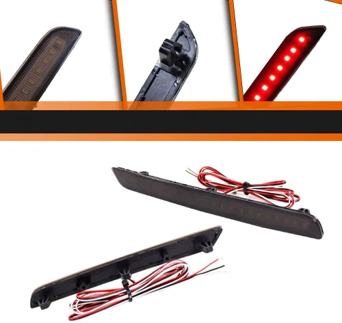 Miniatura 3 de ADIIL 2 unids lente ahumada LED rojo luz antiniebla trasera parachoques reflectores freno luces traseras para 2020 2021 2022 Toyota GR Supra 2020