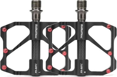 Miniatura 6 de Pedales de bicicleta de montaña Pedales de bicicleta de aleación de aluminio 3 rodamientos de fibra de carbono tubo de eje ligero para carretera MTB