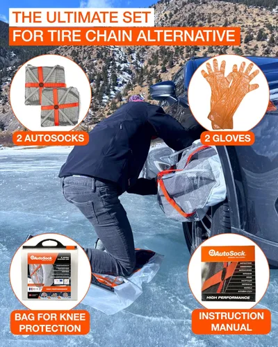 Miniatura 7 de Calcetines de nieve para neumáticos, dispositivo de tracción de refuerzo de agarre (HP830)