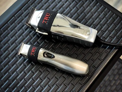 Miniatura 2 de TRU BARBER Bandas de cortapelos 4 piezas, manga cortaúñas para barberos, manga cortaúñas para herramientas de barbero, antideslizante, resistente al