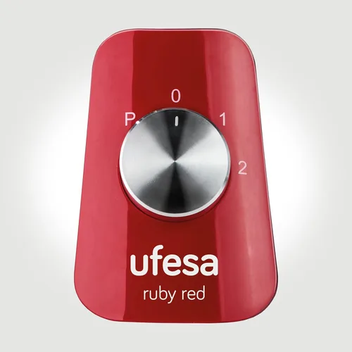 Miniatura 2 de Ufesa BS4717 RUBY RED 500W 1.5L Blender with Airtight Lid, 2 Speeds + Pulse, 4 Stainless Steel Blades, Ruby Red