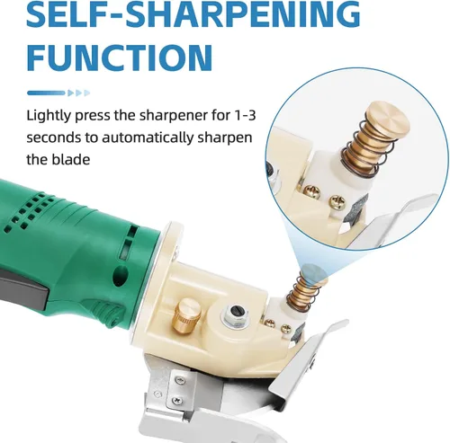 Miniatura 4 de MXBAOHENG Cortador giratorio eléctrico, tijeras electrónicas inalámbricas, cortador de cartón recargable con bloqueo de seguridad, para cortar tela
