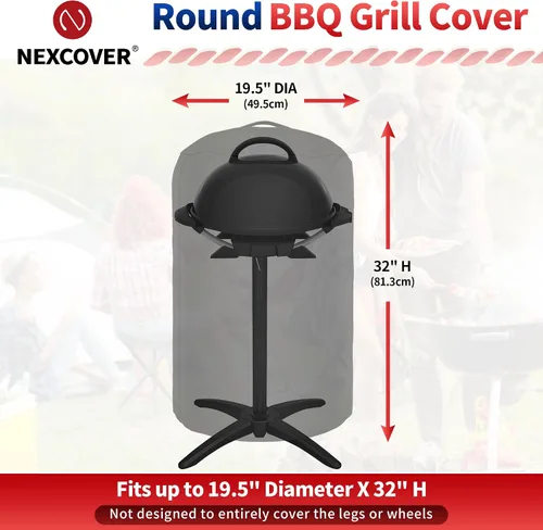 Miniatura 2 de NEXCOVER Cubierta redonda para parrilla de 19.5 pulgadas de diámetro para George Foreman Gfo3320 Gfo240 Crills, cubierta de cúpula para ahumador