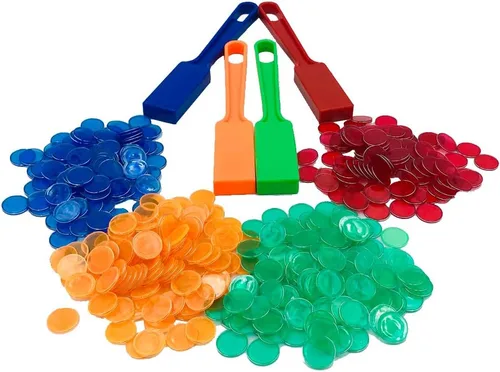 Miniatura 4 de Yuanhe Virutas magnéticas de varita de bingo, 4 colores para aprendizaje de ciencias, conteo familiar, actividades nocturnas