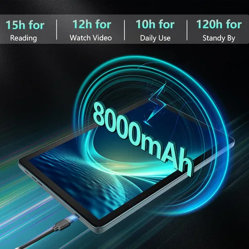 Miniatura 7 de ANTEMPER Tablet Android de 10 pulgadas, tabletas celulares 4G, Octa-Core, 128 GB de almacenamiento + 14 GB de RAM/1 TB expandible, WiFi 5G, batería