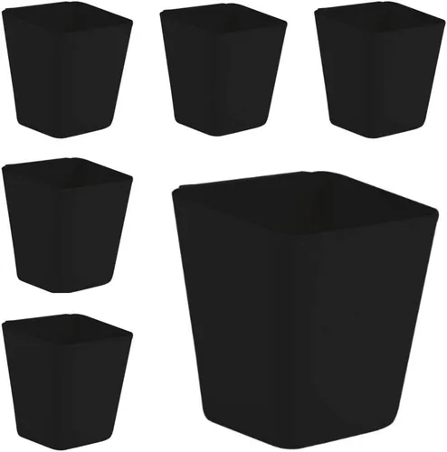 Miniatura 8 de Paquete de 6 portavasos colgantes, organizadores de pared, accesorios de carrito rodante, soportes colgantes para bolígrafos, contenedores