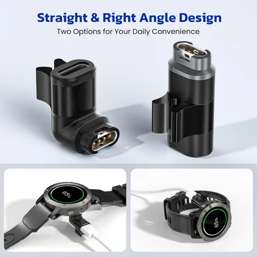 Miniatura 5 de RUXELY Paquete de 4 adaptadores de cable de cargador de reloj USB C a Garmin