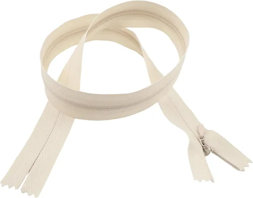Miniatura 5 de Leekayer 3# Cremallera invisible de 4 pulgadas para bricolaje, costura de sastre, manualidades, 10 cm, cremalleras de nailon beige, extremo cerrado