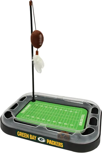 Miniatura 10 de Tabla de rascado para gatos NFL LOS VEGAS Raiders Campo de fútbol americano Juguetes para gatos + Pelota de fútbol de felpa rellena de hierba gatera