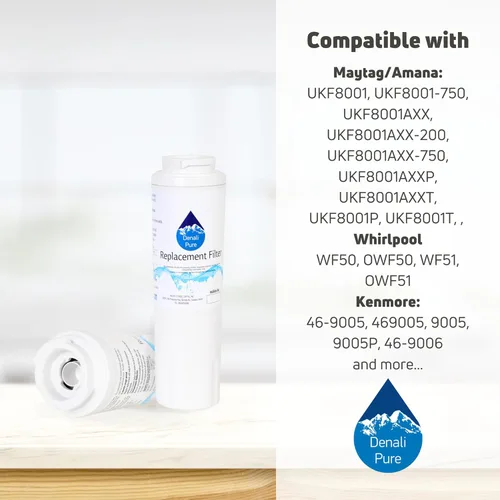 Miniatura 9 de Repuesto de filtro de agua para frigorífico Jenn-Air JCD2295KEP - Compatible con cartucho de filtro de agua para frigorífico Jenn-Air UKF8001