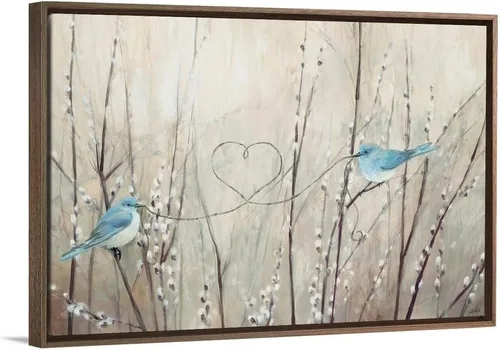 Miniatura 14 de CANVAS ON DEMAND Lienzo enmarcado con diseño de pájaros neutros de Julia Purinton, contemporáneo, decoración del hogar, animales, pájaros, 18 x 12