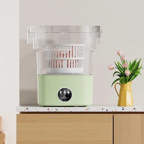Miniatura 6 de Lavadora portátil, mini lavadora plegable, gran capacidad de 15 litros, pequeña lavadora para apartamentos, dormitorios, camping, viajes en caravana