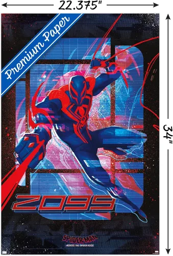 Miniatura 3 de Marvel Spider-Man: Across the Spider-Verse - Póster de pared de Spider-Man 2099, 34 pulgadas de largo x 22.4 pulgadas de ancho, versión premium sin