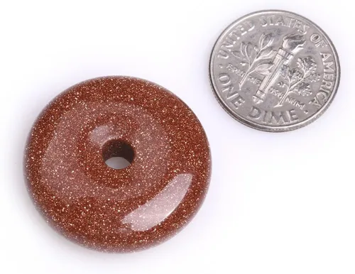 Miniatura 46 de JOE FOREMAN Anillo de cuarzo amatista natural de 1.181 in con colgante de donas circulares para hacer joyas, 1 unidad, Piedra