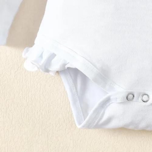 Miniatura 7 de SXSXSX Mameluco de 1er cumpleaños para niñas recién nacidas, traje con volantes