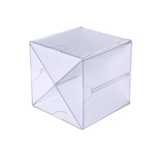 Miniatura 9 de Deflecto Organizador apilable de cubos abiertos, organizador de escritorio y manualidades, transparente, grande, 6 pulgadas de ancho x 6 pulgadas