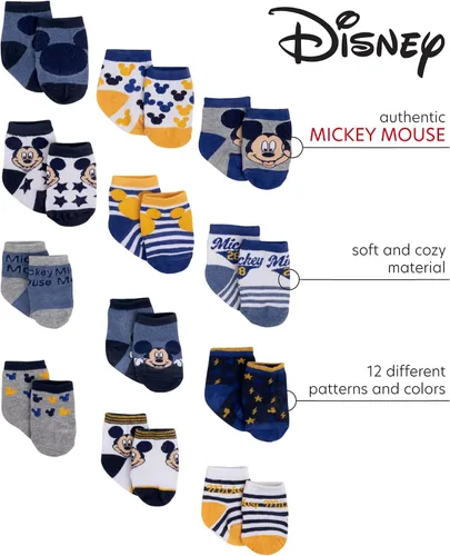 Miniatura 2 de Disney Calcetines para bebé - Paquete de 12 Mickey Mouse Winnie The Pooh Rey León Toy Story recién nacidobebé