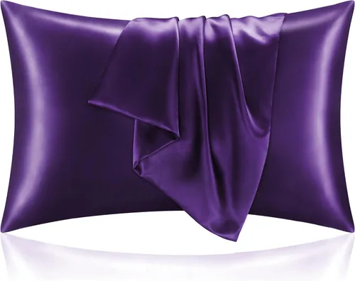 Miniatura 122 de Bedelite Funda de almohada de satén para el cuerpo, súper suave y refrescante, para el cabello y la piel, transpirable, sedosa y larga, 20 x 54 Rosa