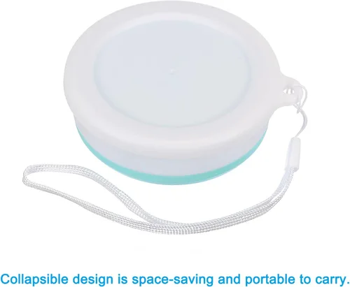 Miniatura 3 de PATIKIL Taza plegable, 6.8 fl oz de viaje, plegable, de silicona, portátil, para acampar, senderismo, al aire libre, azul