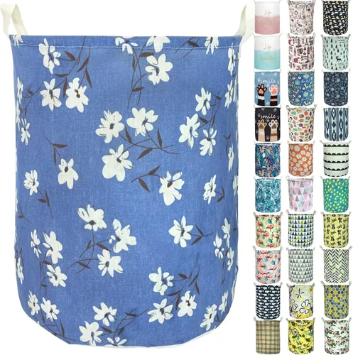 Miniatura 10 de Merdes - Cesta plegable impermeable de 19.7 pulgadas, cesta de ropa sucia, organizador de almacenamiento de lino para colección de juguetes